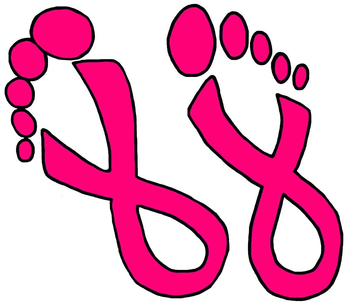 Give Cancer The Boot footprints logo